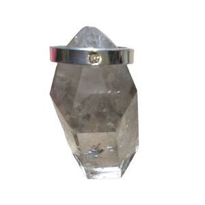 Ring, Sterling Silver Ring Band with CZ, NEW, size 7.5, Handmade, Artisan